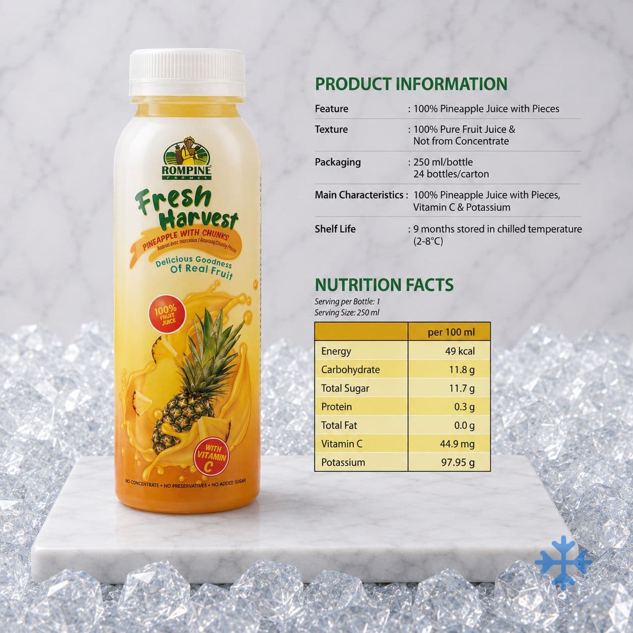 Pompine Pineapple Juices | 250ml